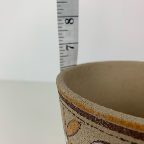 Fratelli Fanciullacci Planter Vase Birds Brown Orange MCM Vtg Italy Textured - Picture 8 of 14